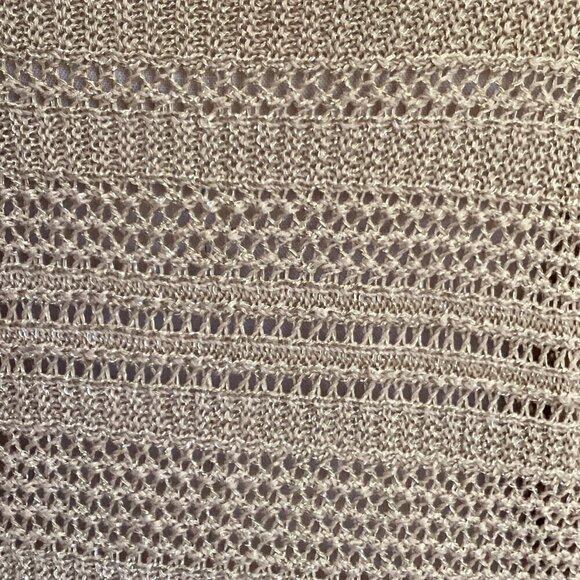 Chico's Travelers Metallic Gold Knit Tunic Top 3 (XL/16) #1S - Picture 6 of 9